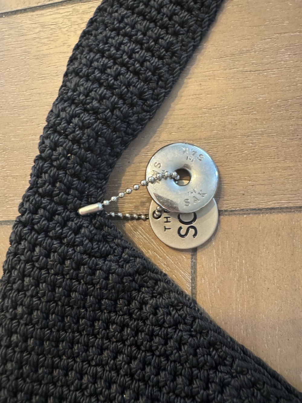 The Sak Black Crochet Shoulder Bag with Front Zipper - Picture 8 of 10